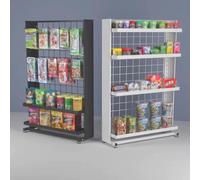 Estantería para Aperitivos Organizador de estantes para Frutas y Verduras de supermercado Comercial Estantes para Verduras de supermercado, Soporte Organizador de refrigerios Grande Estante