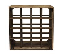 Estantería para botellas de vino Marwood, estantería para botellas, botellas, botellero, apilable, caja de madera de cerveza, estantería para bebidas, caja de madera