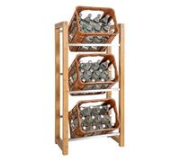 Estantería para cajas de bebidas robin madera natural 32x56x112 cm