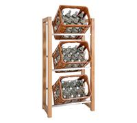 Estantería para cajas de bebidas robin madera roble 32x56x112 cm