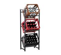 Estantería para cajas lennert metal negro 31x47x116 cm