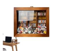Estantería para la ansiedad - Librería en miniatura de madera, mini libros | Sacudiendo el estrés, vitrina de bolsillo hecha a mano, juguete relajante para casa, escuela, oficina, amantes de los
