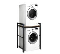 Estantería para lavadora y secadora - 350 kg de capacidad de carga, 3 niveles de altura ajustable para lavadora y estructura de acero para baño, balcón, lavandería, 95 x 105 x 65 cm (alto x ancho x