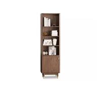 Estantería Para Libros Estantería de madera maciza, estantería estrecha de roble for sala de estar, hogar moderno, con puerta, mueble de pasillo de madera maciza, estantería nórdica Simple Estantes De