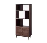 Estantería Para Libros Estantería De Madera Maciza Sencilla Y Moderna, Estantería Con Mango De Latón, Estantería Multifuncional For Almacenamiento Con Cajones Estantes De Almacenamiento(M:90CMX36CMX20