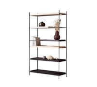 Estantería Para Libros Estantería Simple de combinación de acero y madera, estantería de acero inoxidable multicapa, estante de almacenamiento en habitación moderno de piso a techo Estantes De Almacen