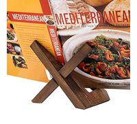 Estantería para libros - Soporte para libros de cocina de madera maciza | Soporte portátil para libros de recetas para escritorio, lectura en la cama, cocina