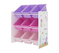 Estantería para niños muxía 3 niveles motivo marino aglomerado/plástico 60x62x27cm blanco/rosa [en.casa]