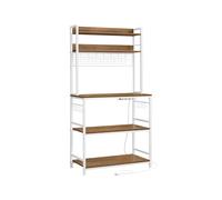 Estantería para Panadería 40 x 80 x 170 cm Nogal Medio y Blanco