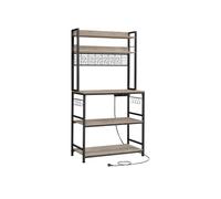 Estantería para Panadería con Toma de Corriente Soporte de Microondas