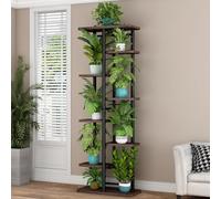 Estantería para plantas de 8 niveles, 136 x 36 x 23,5 cm, soporte de metal para plantas de varios niveles, soporte para plantas para interior y exterior, banco de flores, escalera para plantas