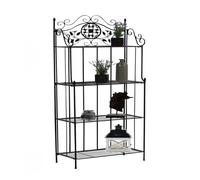 Estanteria para plantas flora metal negro 32x66x175 cm