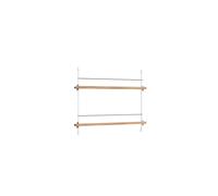 Estantería para Revistas Pequeño de Roble y Blanco