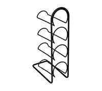 [en.casa] Estantería para Vinos para 4 Botellas Botellero de 4 Niveles Tamaño Compacto Posición Horizontal Metal 44 x 12 x 21 cm Negro