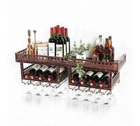 Estantería para vinos montada en la Pared En Todos los departamentos, estanterías flotantes Estantería para Copas Invertida Espacio de Almacenamiento de Varios Niveles Practicidad para cocin