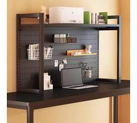 Estantería Pequeña Ajustable Profundizar 30cm Estante De Escritorio De Almacenamiento Multiusos para El Hogar Dormitorio Suministros De Oficina(Black,80 * 30 * 130)