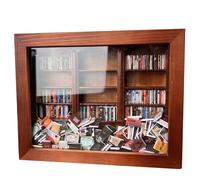 Estantería pequeña - Biblioteca en miniatura Shake a Bookshelf | Adorno portátil con libros pequeños, decoración de estantería en miniatura para habitación del hogar