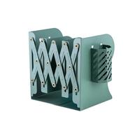 Estantería pequeña para escritorio, estantería de escritorio, organizador telescópico de metal con portalápices, estantería para libros, estantería telescópica para pequeños