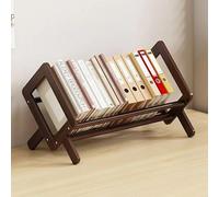 Estantería pequeña para estudios, estantería de almacenamiento simple de bambú y madera (marrón, L), 001dsgsdg