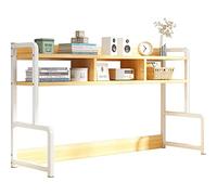 Estantería pequeña para mesa, estantería de almacenamiento, estantería de acabado para encimera, estantería de escritorio de 2 niveles, estantería organizadora de escritorio, estantería multifuncion