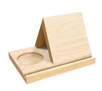 Estantería pequeña, Soporte para Libros de Madera Natural, Soporte para Libros Triangular con Taza, Mini estantería Creativa para decoración de Biblioteca en el hogar.