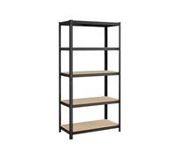 Estantería Pesada de 5 Niveles Estantería de Acero Negro