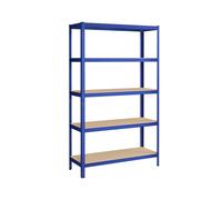 SONGMICS Estantería Pesada de 5 Niveles, Estantería de Acero, Montaje Rápido, Garaje, Almacén, Trastero, Carga de 750 kg, 60 x 120 x 200 cm, Azul GLR060Q01