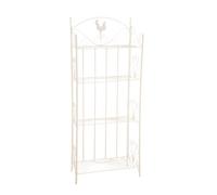 Estantería plegable mia metal crema 33x61.5x153 cm