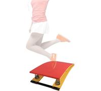 Estantería portátil Gimnasia escolar trampolín para adultos/adolescentes 4 plumas tablero elástico de madera para el hogar sala de juegos atletismo campo de entrenamiento verde(Rosso)