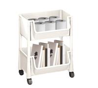Estantería - PP Floor Standing Rolling Cart | Rack de almacenamiento de varios niveles para niños | Estantería estrecha y estrecha sin esfuerzo con ruedas para dormitorio, juguetes, bocadillos, brecha