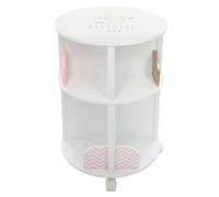 Atmosphera - Estantería Redonda con Ruedas para organizar Libros - Habitación Infantil (Blanco y Rosa)
