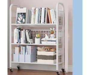 Estantería rodante con dirección de 360 grados, carrito multifuncional para almacenamiento y organización del hogar