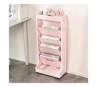 Estantería rodante para Verduras y Libros de 6 Niveles, Color Rosa - Organizador versátil de 5 Niveles para Oficina, Dormitorio, Aula y Cocina - Solución de Almacenamiento fácil de Mover y q