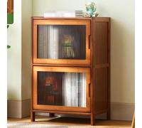 Estantería rústica de madera - Estantería de pie con almacenamiento de CD y DVD, elegantes estantes de escritorio para dormitorio y pasillo, estantería versátil para libros, decoración moderna