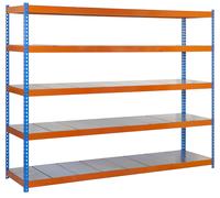 Simonrack Simonforte Estantería para cargas pesadas Metal (Al x An x Pr: 200 x 180 x 90 cm, Capacidad de carga por balda: 600 kg, Número de baldas:...