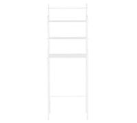 Estanteria sobre Inodoro WC Lavadora Ahorra Espacio Almacenamiento Cuarto Baño,Estante Encima del Inodoro 3 Baño WC Aseo Mueble Almacenamiento Estantería Visualización Organizador (157*48*26cm-blanco)
