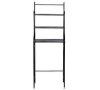 Estanteria sobre Inodoro WC Lavadora Ahorra Espacio Almacenamiento Cuarto Baño,Estante Encima del Inodoro 3 Baño WC Aseo Mueble Almacenamiento Estantería Visualización Organizador (157*48*26cm-negro)