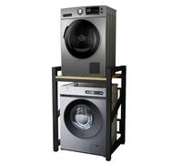 Estantería sobre lavadora,Juego de apilamiento ajustable sobre lavadoras,Rega de lavadora sin taladrar 2 niveles estante de baño,para cuarto de baño