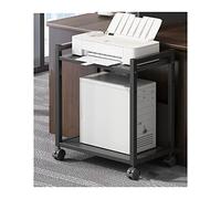 Estantería Soporte for impresora, soporte for torre de CPU, carro for negro 2 niveles con almacenamiento, for máquina ruedas y mesa ajustable, estante resistente for oficina hogar Industrial