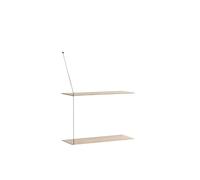 Woud Estantería Stedge 60 cm Roble pigmentado blanco