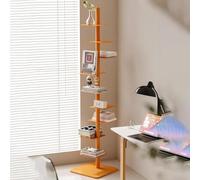 Estantería vertical de lomo de metal, escalera alta y estrecha para el hogar, solución de almacenamiento de libros simple y ahorra espacio