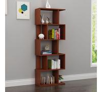 Estantería vertical en forma de S, estante de almacenamiento alto multiusos para sala de estar o dormitorio, diseño geométrico moderno, ideal para organizar y mostrar artículos