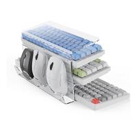 Estanterías de almacenamiento Teclado- | Estantería para Teclado Acrílico 3 Niveles-Organizador con Superficies Lijas para Estudio, Salas de Exposiciones, Armarios de Colección, Almacenamiento de