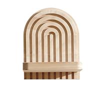 Estanterías de pared | Estante de almacenamiento de madera - estante de exhibición pequeño que ahorra espacio, para sala de estar, baño, descanso, meditación, cabecilla, plantas, maceta, cristal, haya