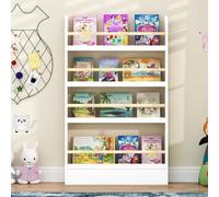 Estanterías de Suelo,Estantería Infantil Pared,Estanterías estrecha de madera maciza,Organizador de 3 a 4 niveles para Ahorrar Espacio Detrás de la Puerta,para dormitorio,habitación de niños