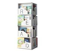 Estanterías Estantería cuadrada Estantería de pie de 4/5/6 niveles Estantes de almacenamiento con alfabeto Estantería para libros Estantería para el hogar Estantería para libros de pie Ahorra espacio