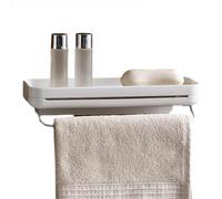 Estanterías Flotantes Cuarto De Baño,Estantes De Pared De Baño - Estante de baño organizador de pared,Carrito sin perforación con toalleros, estante de pared de esquina para c