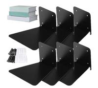 Estanterías flotantes para pared, estantes invisibles para libros, organizadores de libros resistentes, estantes de metal montados en la pared para el hogar, biblioteca de aula