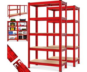 Estanterías metálicas set de 2 180x90x40cm carga máx 875kg