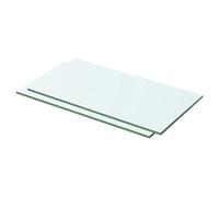 Estantes 2 Unidades Panel de Vid Transparente 50x20 cm Salón Librerías
